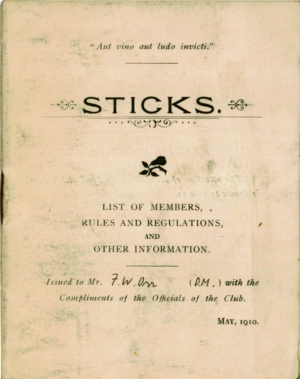 Sticks Club Handbook cover