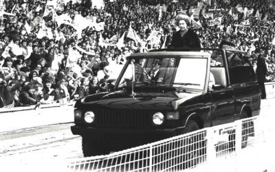 Her Majesty Queen Elizabeth II Attends the Women’s Hockey at Wembley Stadium in 1981