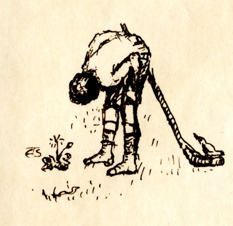 Alan Turing drawing detail