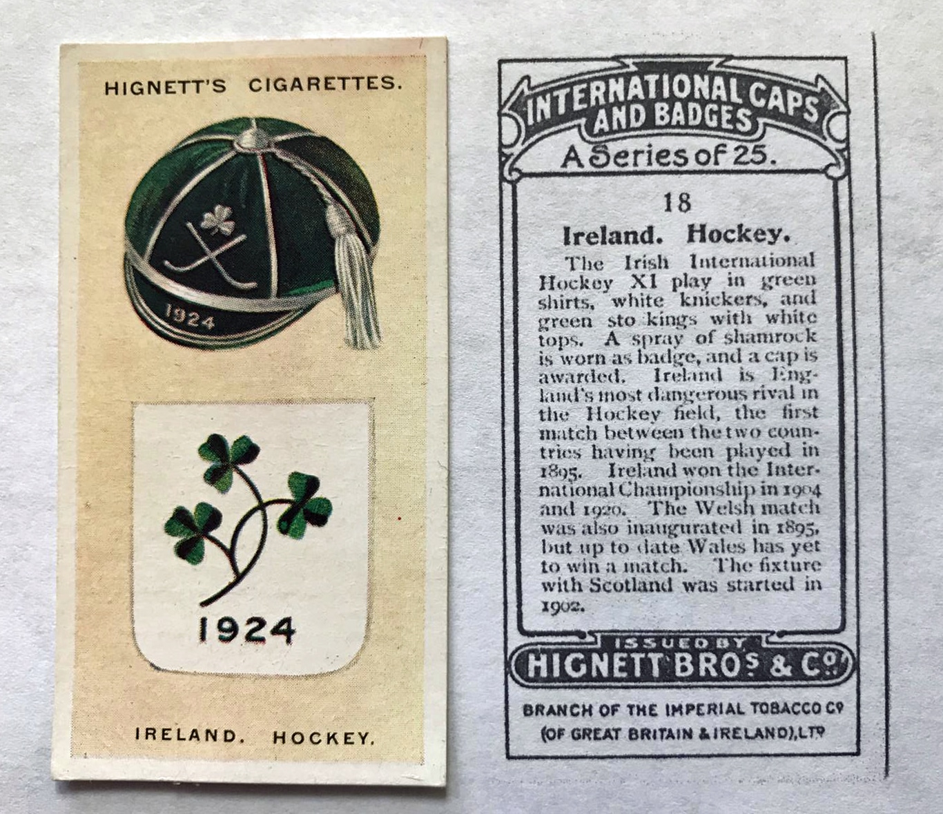 Hignett Bros Co 1924 Ireland