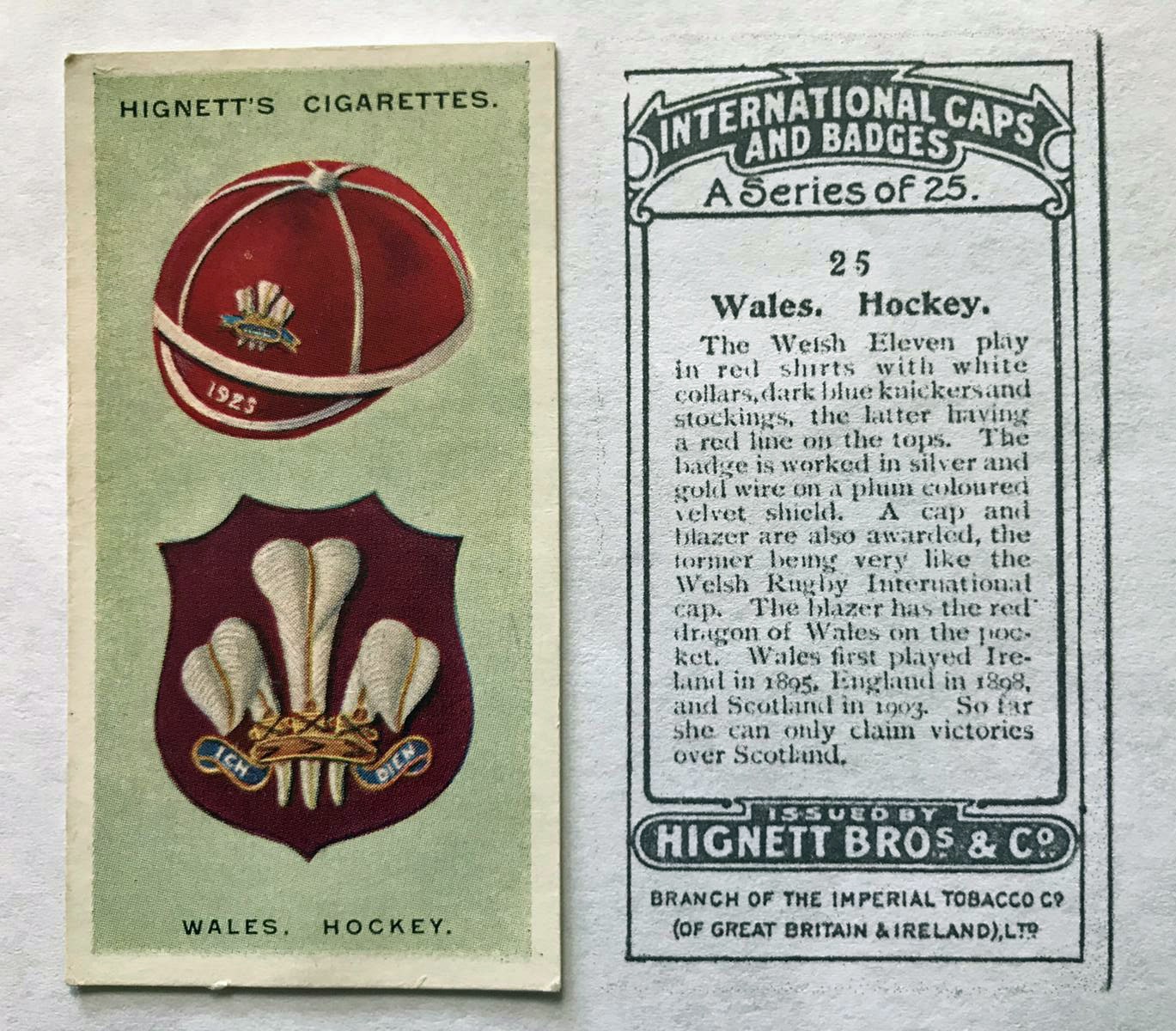 Hignett Bros Co 1924 Wales