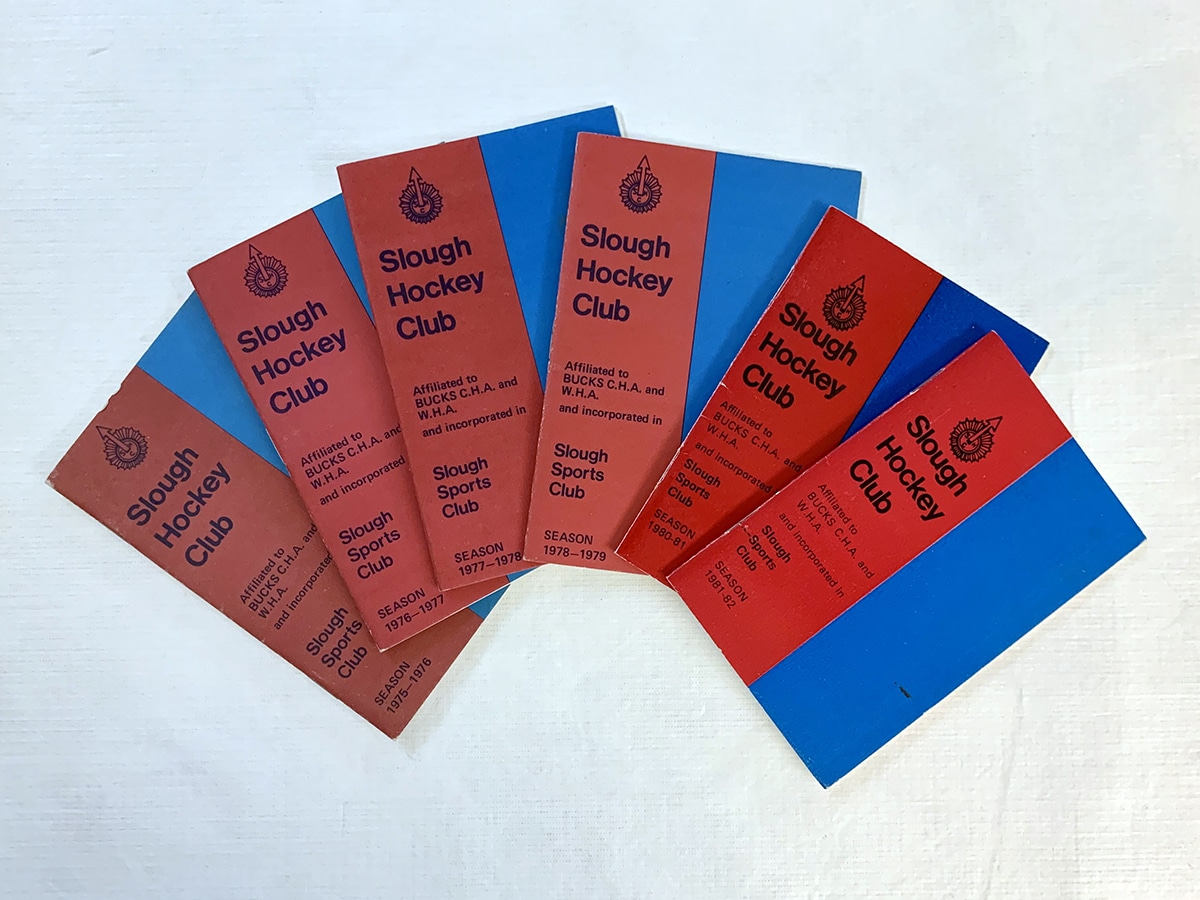 Slough HC men fixture cards 1970s 1980s