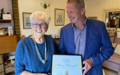 Monica Pickersgill presented with an England Hockey Lifetime Achievement Award