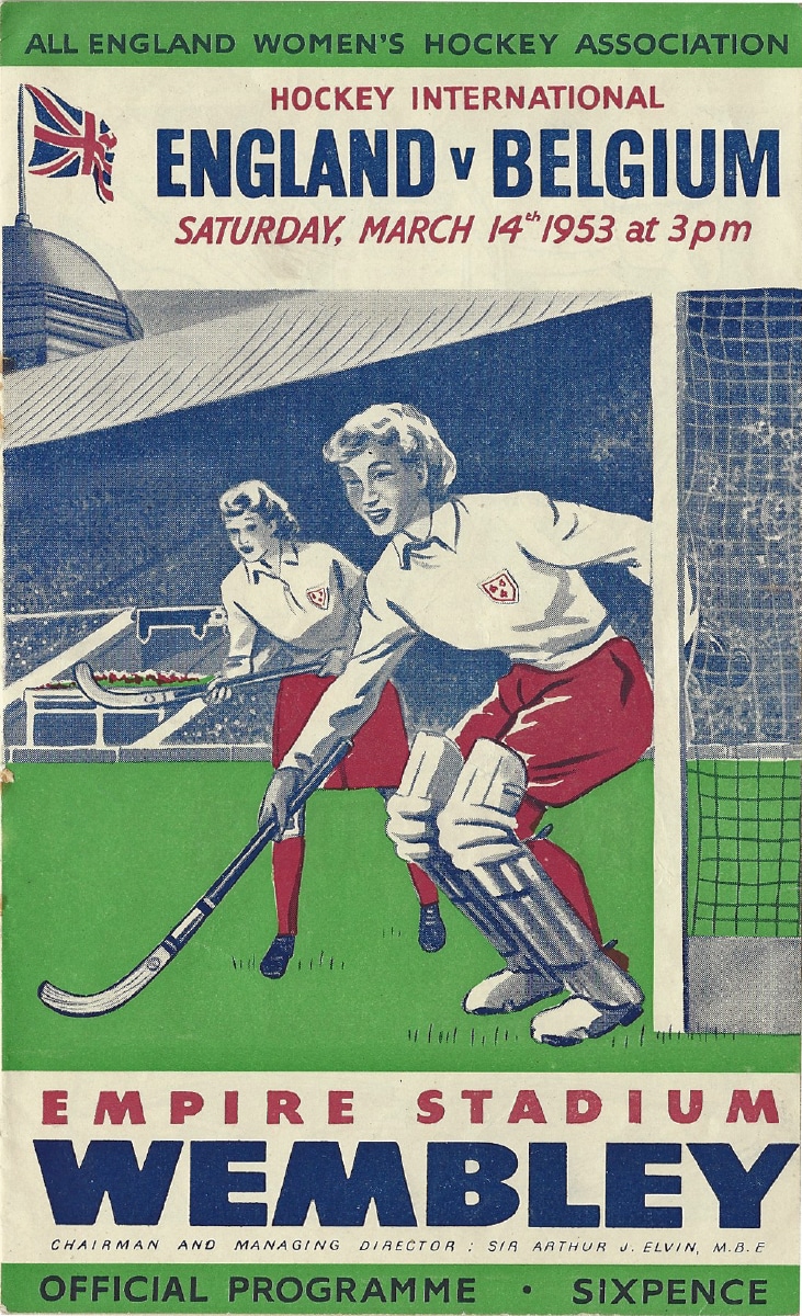 1953 England vs Belgium Wembley programme cover